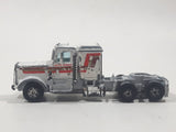 Vintage Yatming Kenworth Semi Tractor Truck 'White Wheels' White Die Cast Toy Car Vehicle