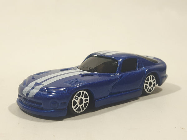 2019 Maisto Fresh Metal 1996 Dodge Viper GTS Blue with White Stripes Die Cast Toy Car Vehicle