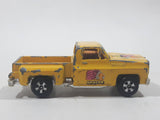 Vintage Chevy Stepside Truck "Apache" Yellow Die Cast Toy Car Vehicle Made in Hong Kong
