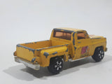 Vintage Chevy Stepside Truck "Apache" Yellow Die Cast Toy Car Vehicle Made in Hong Kong
