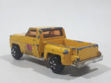 Vintage Chevy Stepside Truck "Apache" Yellow Die Cast Toy Car Vehicle Made in Hong Kong
