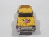 Vintage Chevy Stepside Truck "Apache" Yellow Die Cast Toy Car Vehicle Made in Hong Kong