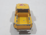 Vintage Chevy Stepside Truck "Apache" Yellow Die Cast Toy Car Vehicle Made in Hong Kong