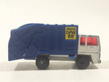 Vintage 1979 Lesney Matchbox Superfast No. 36 Colectomatic Refuse Truck White and Blue Garbage Pickup Die Cast Toy Car Vehicle with Sliding Compactor