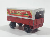Vintage Majorette Super Cargo Trailer #2124400 Red and White Die Cast Toy Car Vehicle