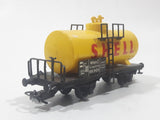 Kleinbahn HO Scale SHELL Tanker Tank Wagon Car Yellow and Black Plastic and Metal Train Car Vehicle Made in Austria