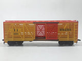Tyco HO Scale KC 40394 Durango Box Car Yellow and Orange Plastic Train Car Vehicle Made in Hong Kong