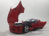 Burago Dodge Viper RT/10 Red 1/24 Scale Die Cast Toy Car Vehicle with Opening Doors and Hood Crack in Windshield