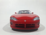 Burago Dodge Viper RT/10 Red 1/24 Scale Die Cast Toy Car Vehicle with Opening Doors and Hood Crack in Windshield