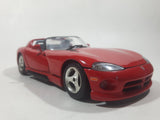 Burago Dodge Viper RT/10 Red 1/24 Scale Die Cast Toy Car Vehicle with Opening Doors and Hood Crack in Windshield