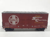 Athearn Santa Fe ATSF 14021 Box Car Super Shock Control A smoother ride Red Brown Plastic Model Train Car Vehicle In Box