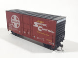 Athearn Santa Fe ATSF 14021 Box Car Super Shock Control A smoother ride Red Brown Plastic Model Train Car Vehicle In Box