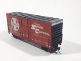 Athearn Santa Fe ATSF 14021 Box Car Super Shock Control A smoother ride Red Brown Plastic Model Train Car Vehicle In Box