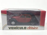 Playjocs Vehiculo Clasico Citroen 2CV Dark Red and Black 4 1/2" Long Die Cast Toy Car Vehicle New in Box