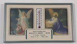 Vintage Seasons Greetings From Kelly's Shop Rite Pilger Saskatchewan Jesus and Angel Themed 4" x 7" Advertising Thermometer
