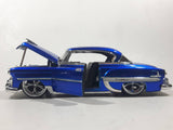 Jada Big Time Kustoms 1953 Chevrolet Bel Air Metallic Blue 1/24 Scale Die Cast Toy Car Vehicle with Opening Doors and Hood