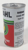 Vintage World Famous Bardahl Top Oil Valve Lubricant Lead Free 6 Fl Oz. 170mL 3 7/8" Tall Metal Oil Can FULL