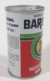 Vintage World Famous Bardahl Top Oil Valve Lubricant Lead Free 6 Fl Oz. 170mL 3 7/8" Tall Metal Oil Can FULL
