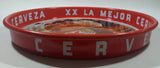 Vintage Dos Equis XX La Mejor Cerveza 13 3/4" Diameter Round Metal Beverage Serving Tray