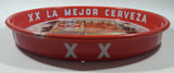 Vintage Dos Equis XX La Mejor Cerveza 13 3/4" Diameter Round Metal Beverage Serving Tray