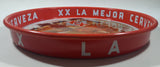 Vintage Dos Equis XX La Mejor Cerveza 13 3/4" Diameter Round Metal Beverage Serving Tray