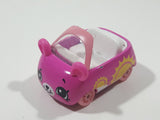 Moose Shopkins Cutie Cars Bear Shaped Pink Die Cast Toy Car Vehicle - No Roof or Figure
