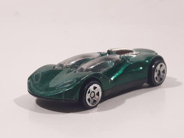 1999 Hot Wheels McDonald's Double Cross Metalflake Dark Green Die Cast Toy Car Vehicle