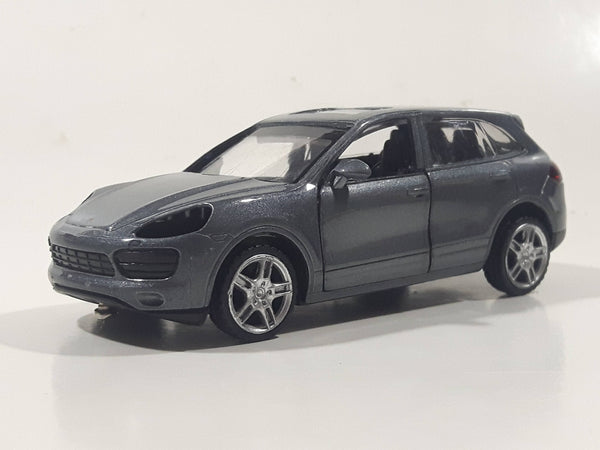 MSZ Porsche Caynne S Dark Grey 1:43 Scale Pull Back Die Cast Toy Car Vehicle with Opening Doors Missing Parts