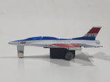 USAF F-16 Fighter Jet Red White Blue Pullback Motorized Friction Die Cast Toy Car Vehicle