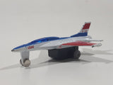 USAF F-16 Fighter Jet Red White Blue Pullback Motorized Friction Die Cast Toy Car Vehicle