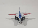 USAF F-16 Fighter Jet Red White Blue Pullback Motorized Friction Die Cast Toy Car Vehicle