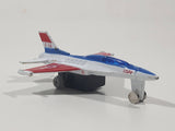 USAF F-16 Fighter Jet Red White Blue Pullback Motorized Friction Die Cast Toy Car Vehicle