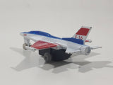 USAF F-16 Fighter Jet Red White Blue Pullback Motorized Friction Die Cast Toy Car Vehicle