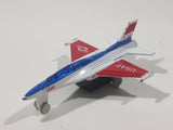 USAF F-16 Fighter Jet Red White Blue Pullback Motorized Friction Die Cast Toy Car Vehicle