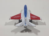 USAF F-16 Fighter Jet Red White Blue Pullback Motorized Friction Die Cast Toy Car Vehicle