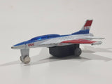 USAF F-16 Fighter Jet Red White Blue Pullback Motorized Friction Die Cast Toy Car Vehicle
