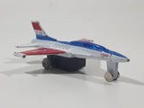 USAF F-16 Fighter Jet Red White Blue Pullback Motorized Friction Die Cast Toy Car Vehicle