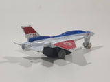 USAF F-16 Fighter Jet Red White Blue Pullback Motorized Friction Die Cast Toy Car Vehicle