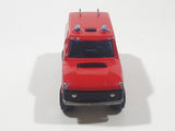 1980s Majorette Range Rover Fire Dept. District 3 Red No. 246 1/60 Scale Die Cast Toy Car Emergency Vehicle w/ Hitch