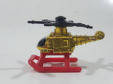 1996 McDonald's LGT Galoob Micro Machines Evac Helicopter Gold Chrome Die Cast Toy Aircraft