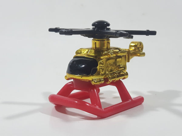1996 McDonald's LGT Galoob Micro Machines Evac Helicopter Gold Chrome Die Cast Toy Aircraft