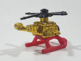 1996 McDonald's LGT Galoob Micro Machines Evac Helicopter Gold Chrome Die Cast Toy Aircraft