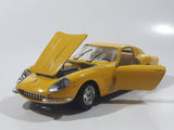 Burago 1966 Ferrari 275 GTB4 Yellow 1/24 Scale Die Cast Toy Car Vehicle with Opening Doors and Hood Missing Seats