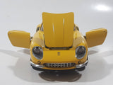 Burago 1966 Ferrari 275 GTB4 Yellow 1/24 Scale Die Cast Toy Car Vehicle with Opening Doors and Hood Missing Seats