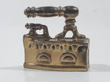 Vintage Miniature Dollhouse Sized 1 3/4" Long Brass Sad Iron