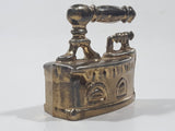 Vintage Miniature Dollhouse Sized 1 3/4" Long Brass Sad Iron