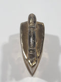 Vintage Miniature Dollhouse Sized 1 3/4" Long Brass Sad Iron
