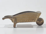 Vintage Miniature Dollhouse Sized 3 3/8" Long Brass Wheelbarrow 756157 Made in England