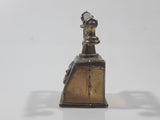 Vintage Miniature Dollhouse Sized 2" Tall Brass Rotary Telephone