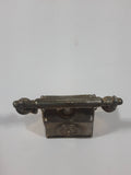 Vintage Miniature Dollhouse Sized 2" Tall Brass Rotary Telephone